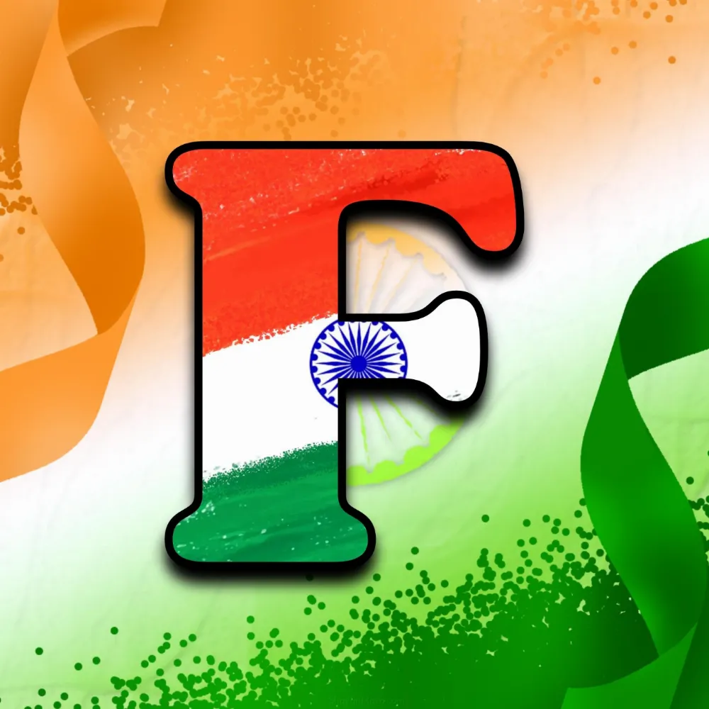 F Indian Flag Alphabet