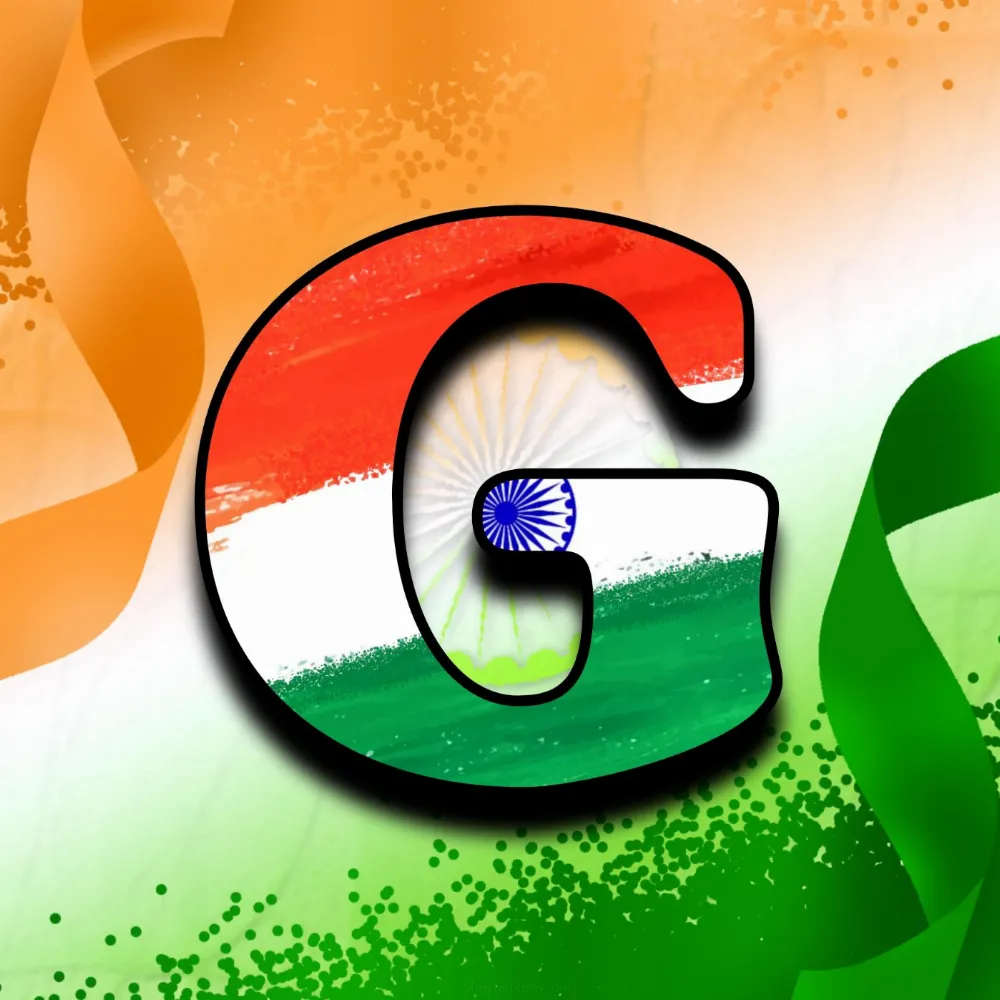 G Indian Flag Alphabet