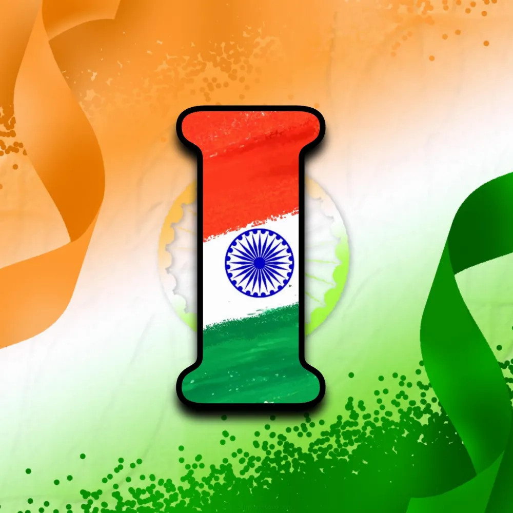 I Indian Flag Alphabet