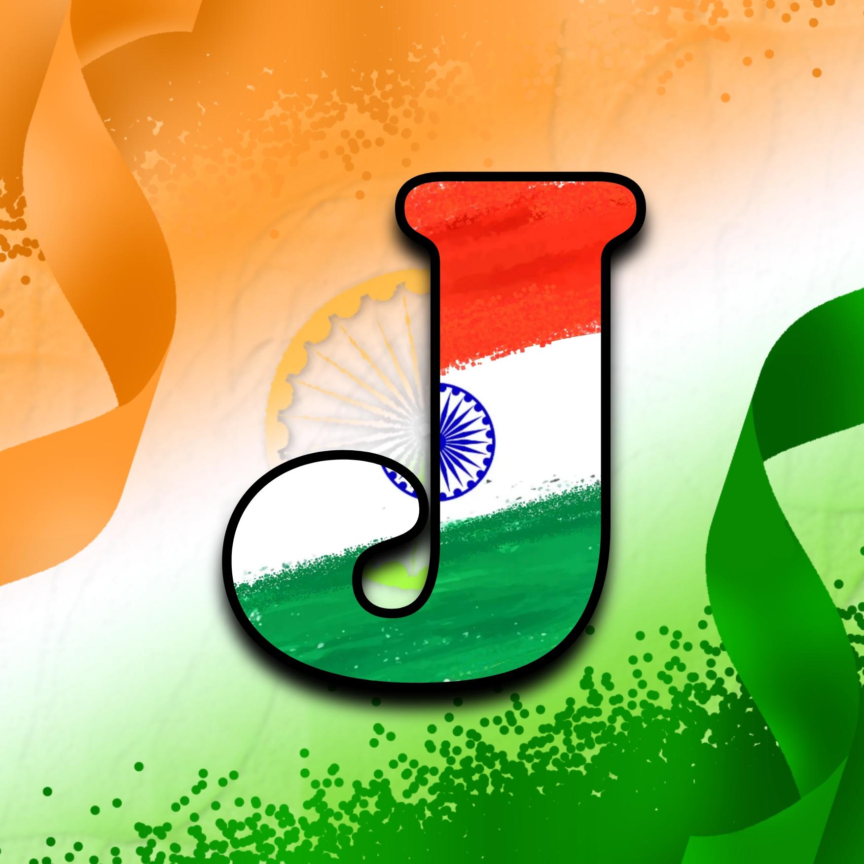 J Indian Flag Alphabet