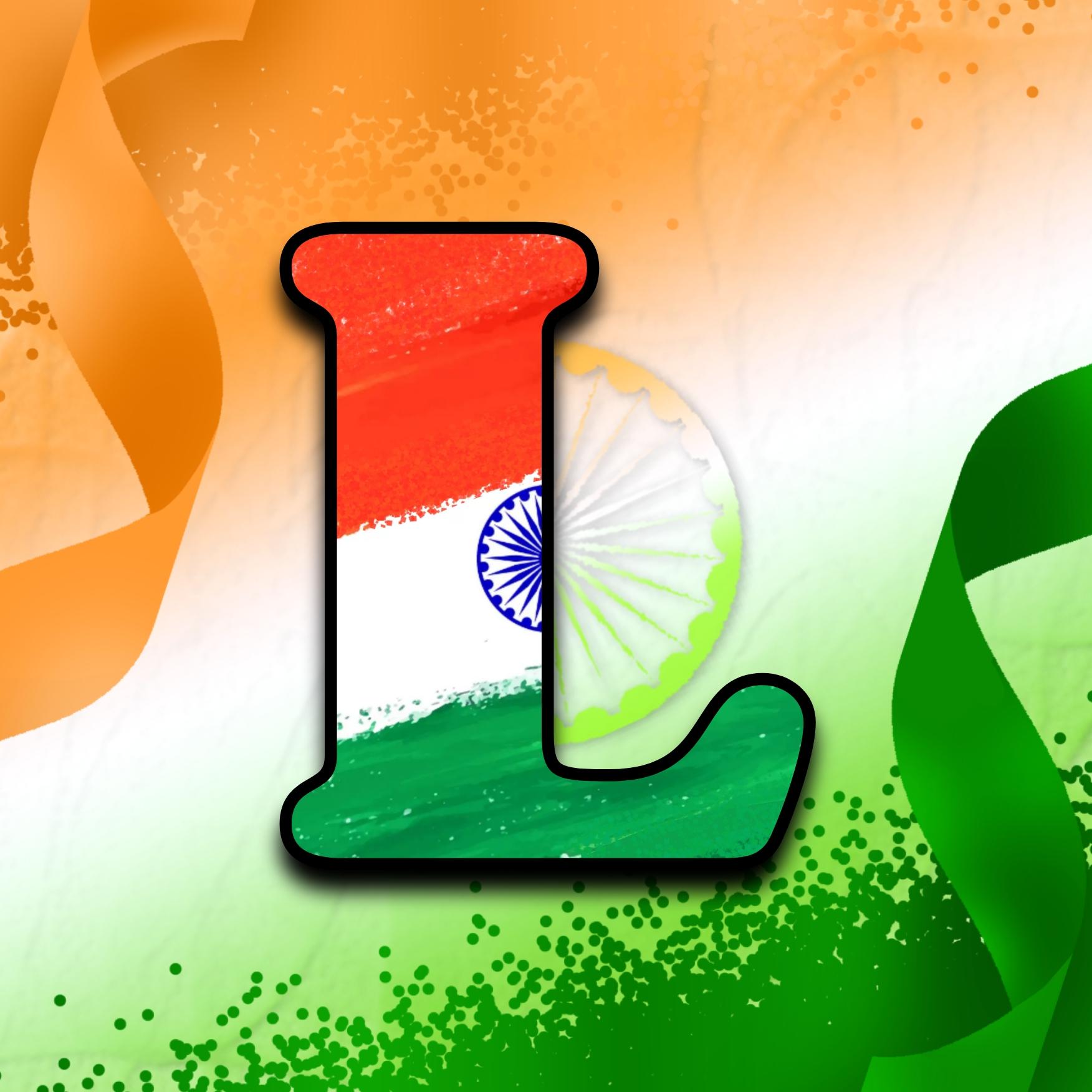 L Indian Flag Alphabet