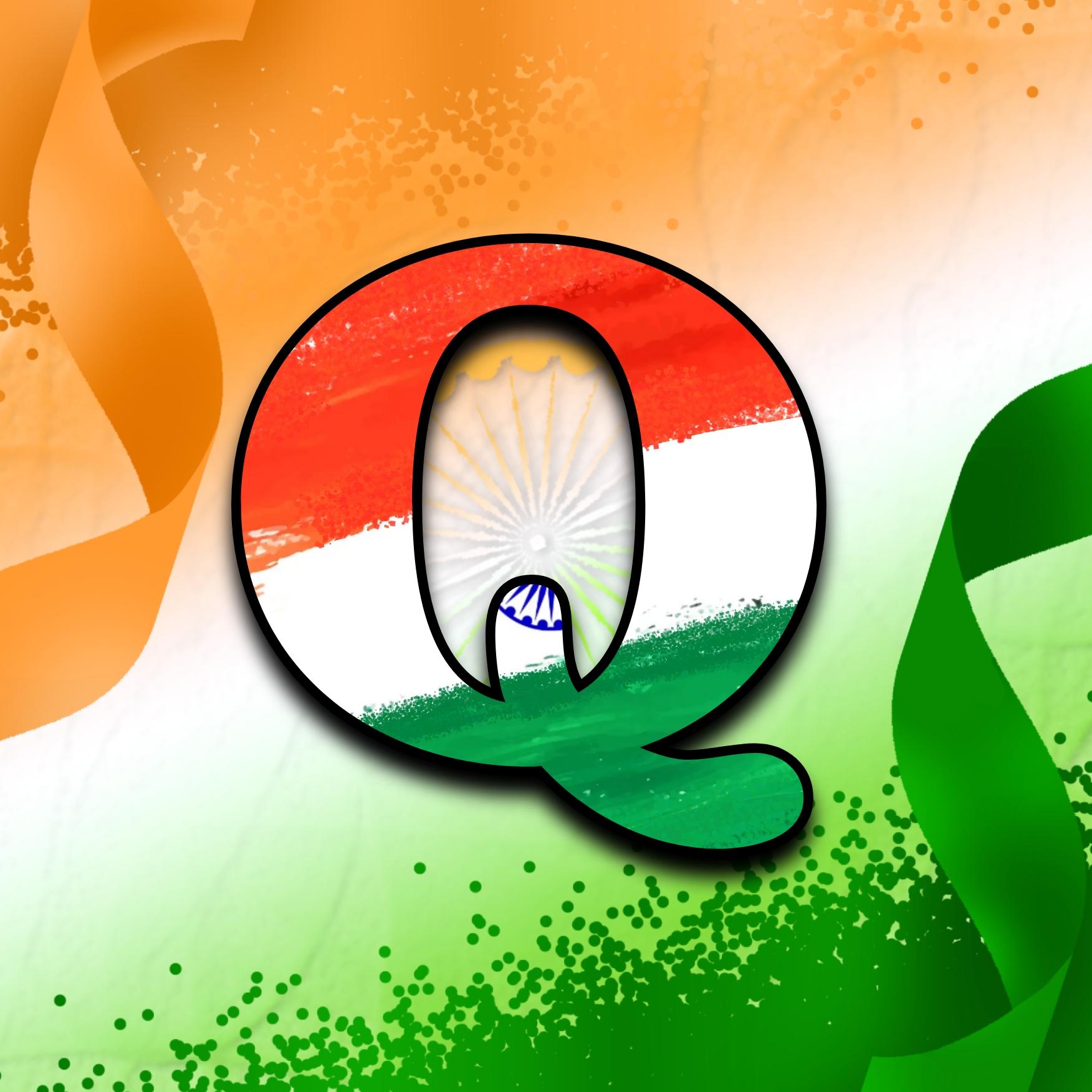 Q Indian Flag Alphabet