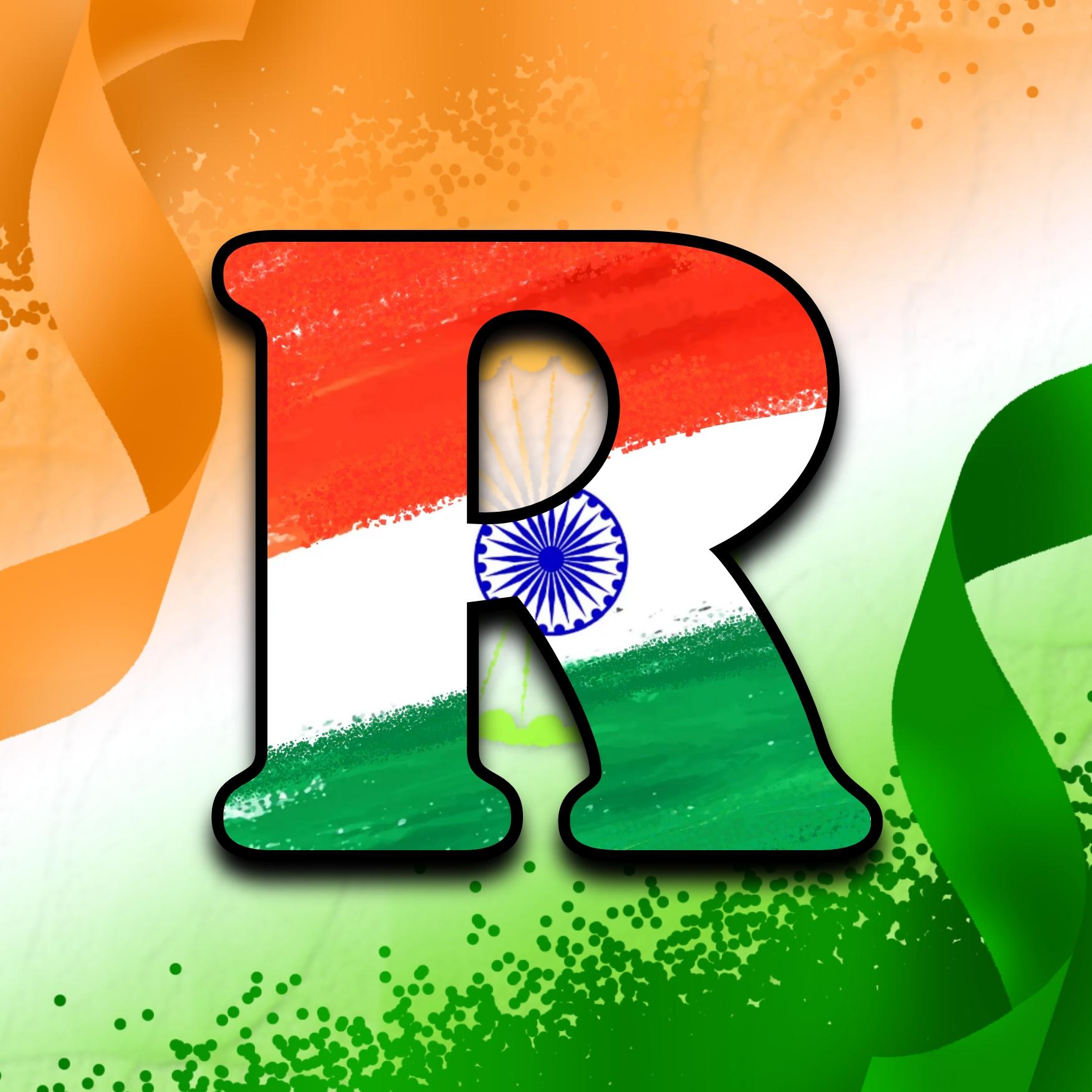 R Indian Flag Alphabet
