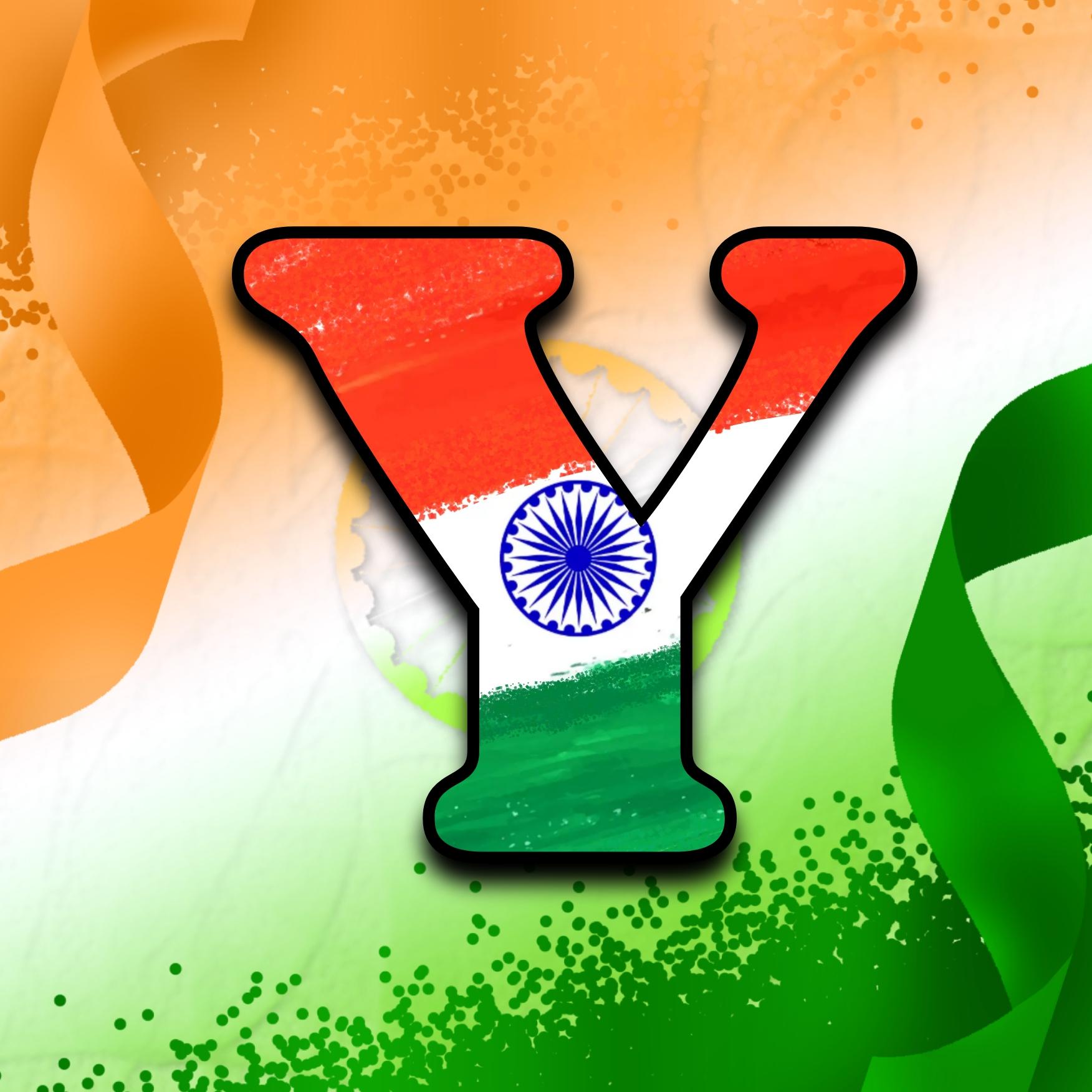 Y Indian Flag Alphabet