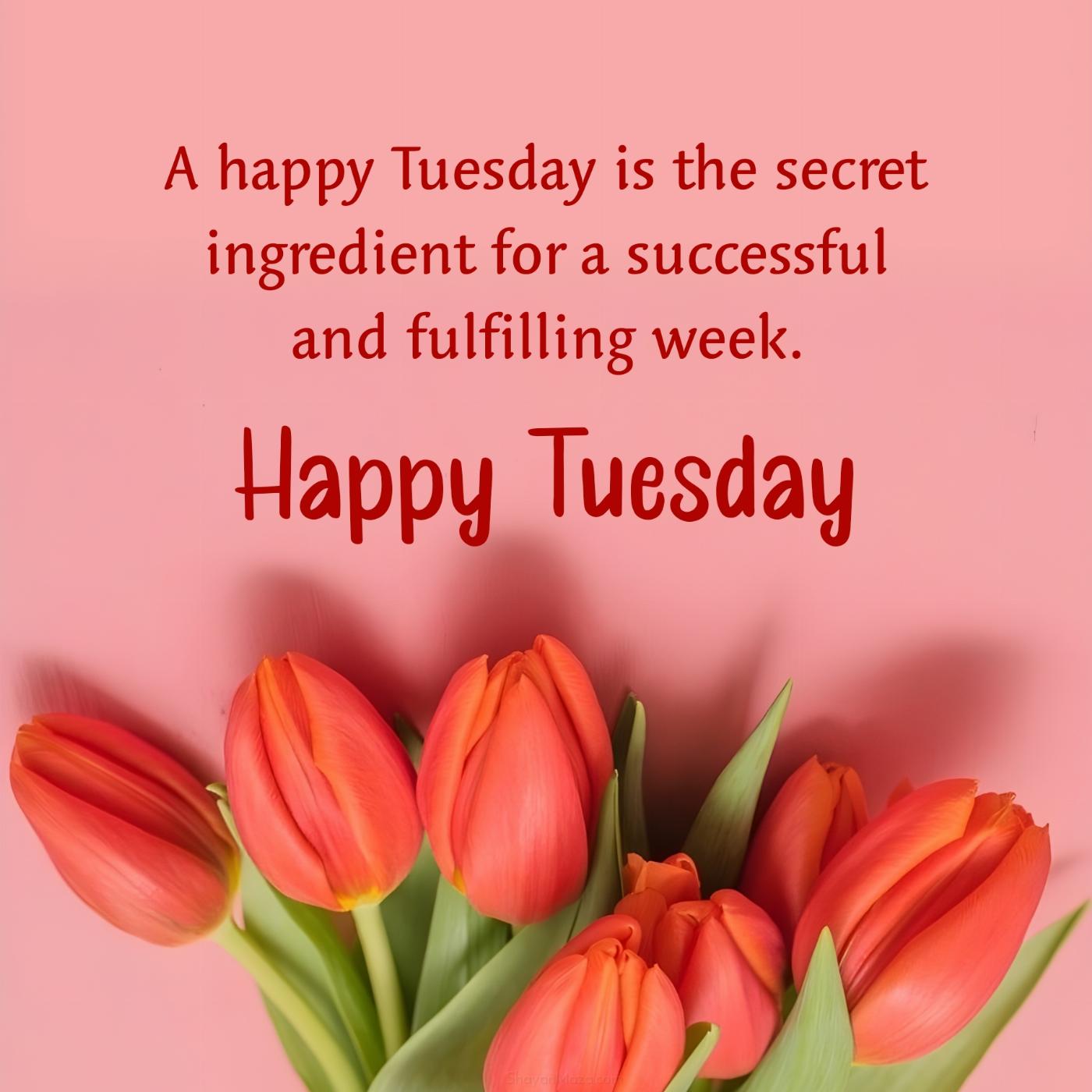 A happy Tuesday is the secret ingredient for a successful