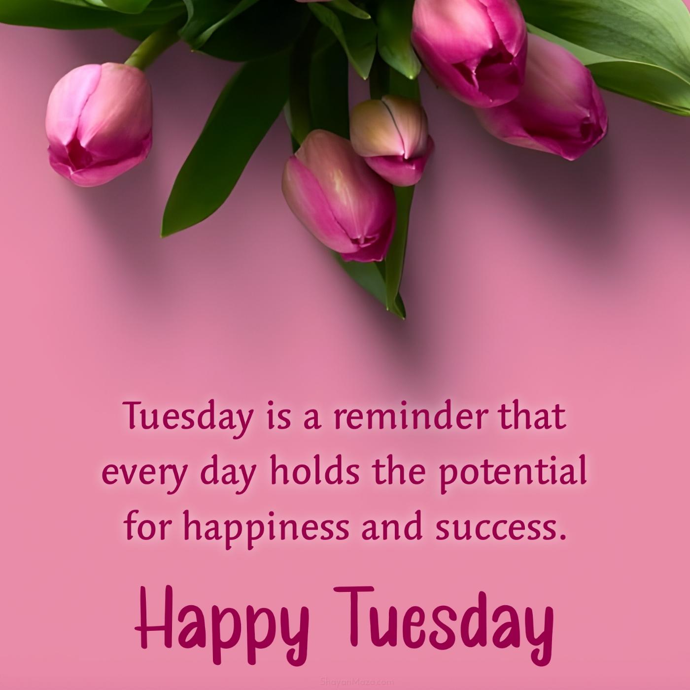 Tuesday is a reminder that every day holds the potential