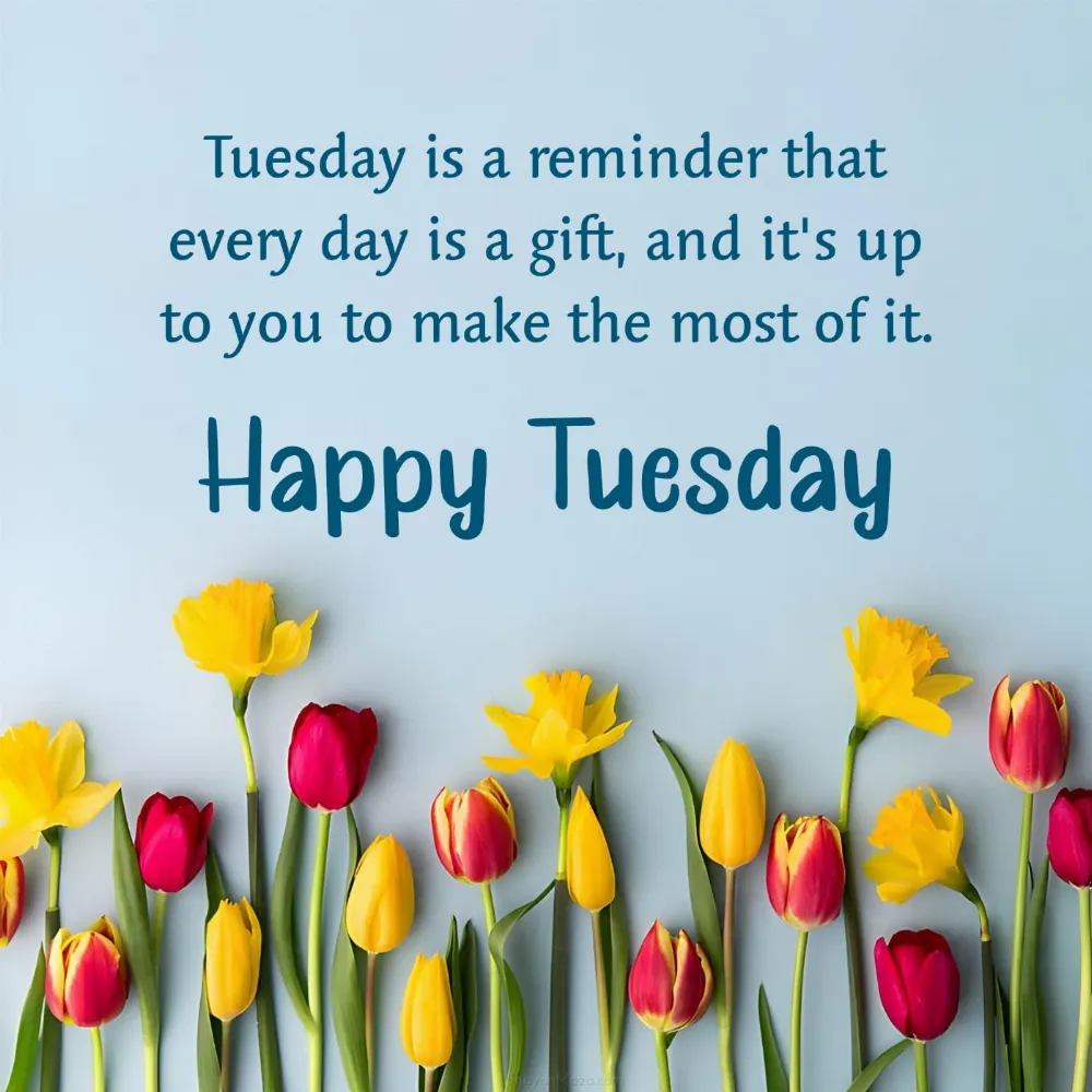 Tuesday is a reminder that every day is a gift