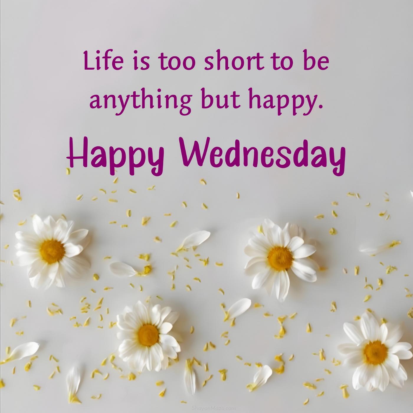Happy Wednesday! Life is too short to be anything
