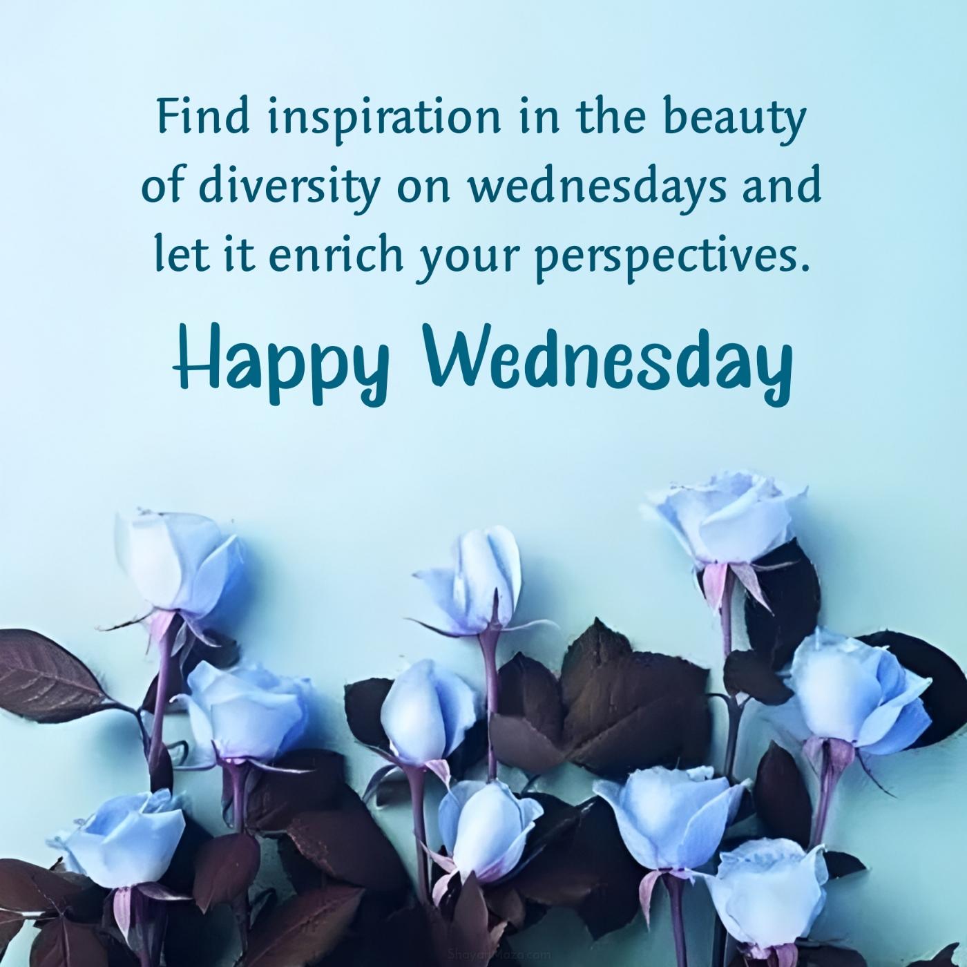 Find inspiration in the beauty of diversity on wednesdays