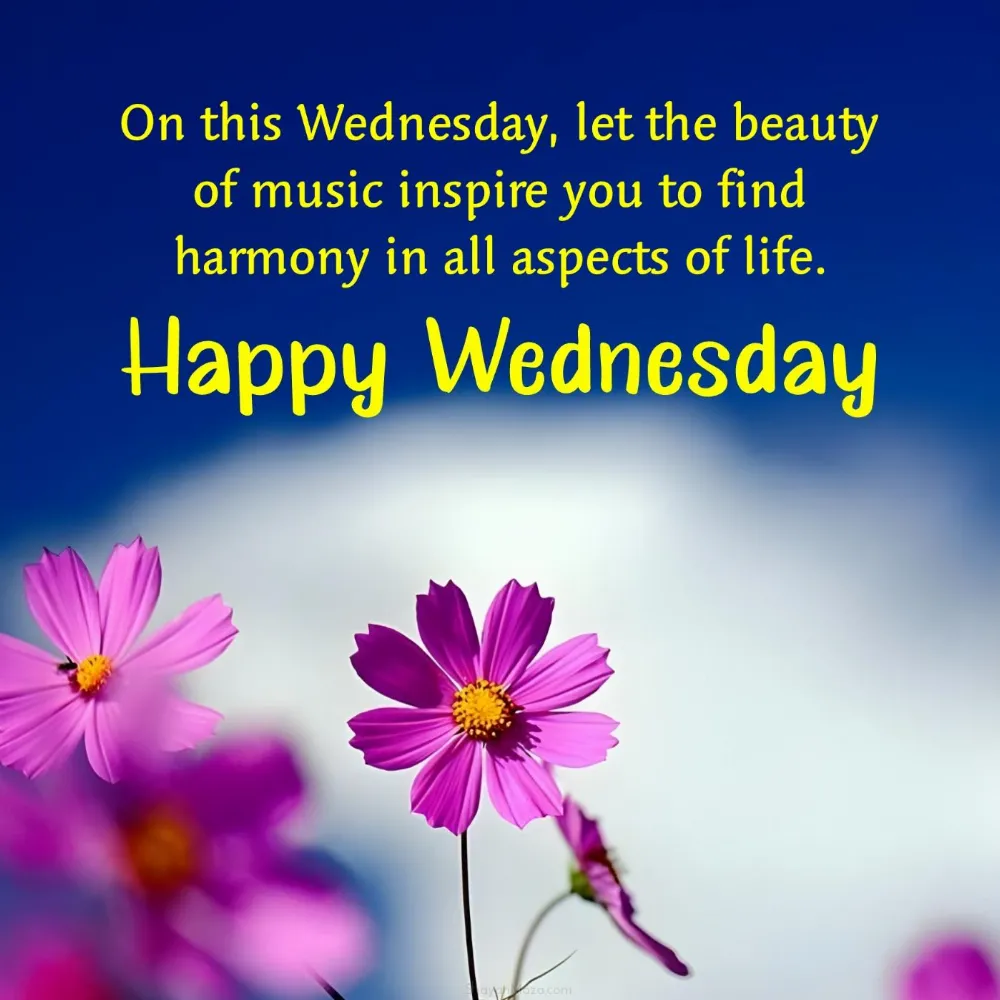On this Wednesday let the beauty of music inspire you to find harmony