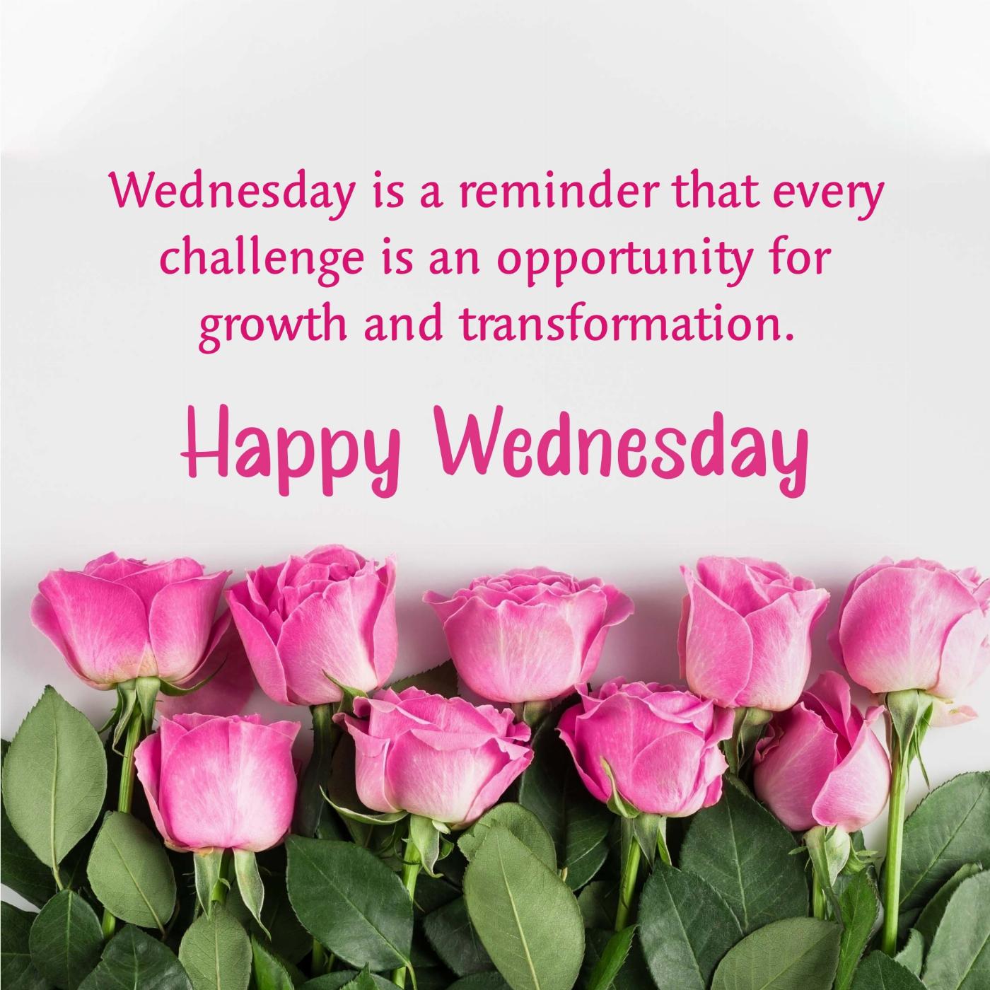 Wednesday is a reminder that every challenge is an opportunity