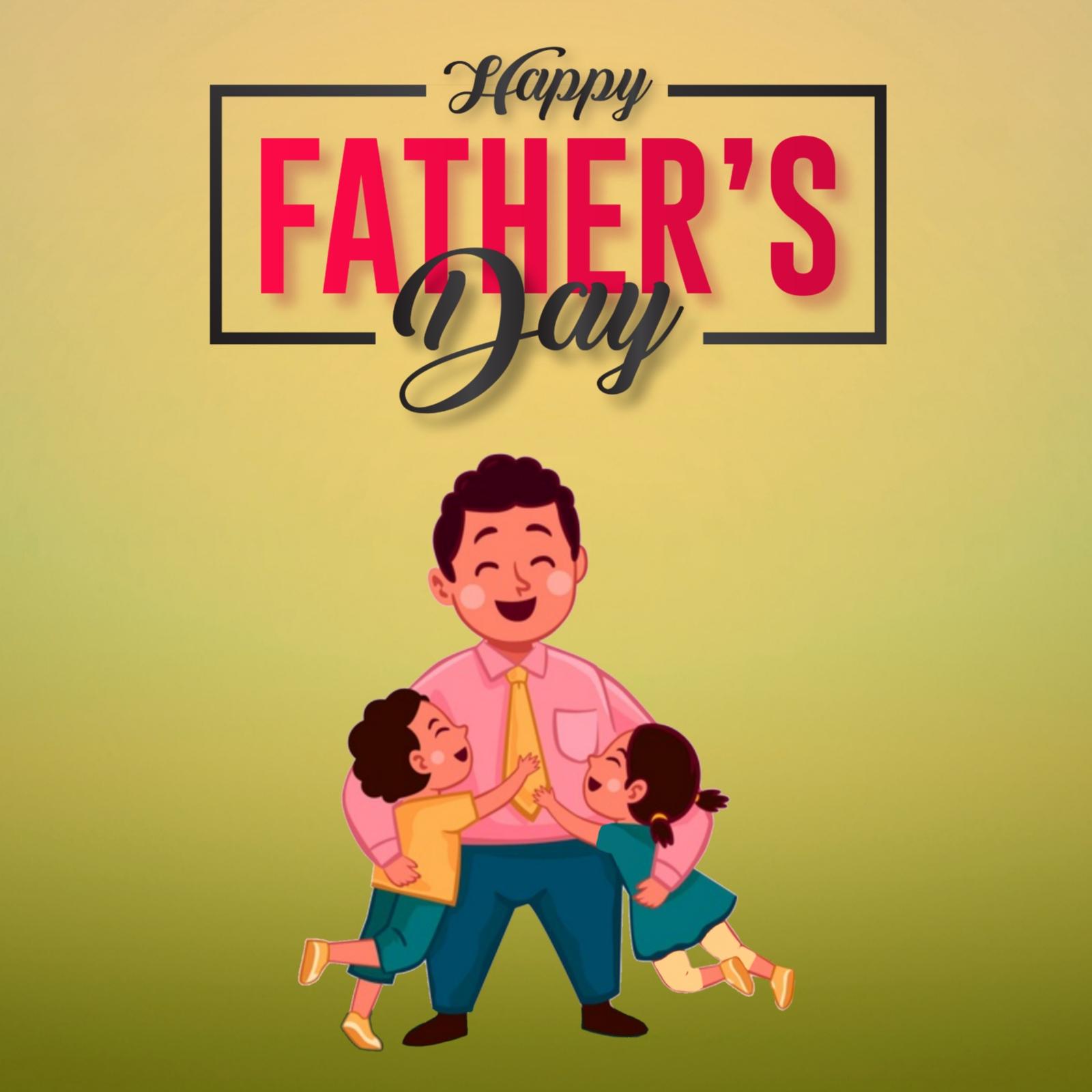 Cute Happy Fathers Day Wallpaper - ShayariMaza