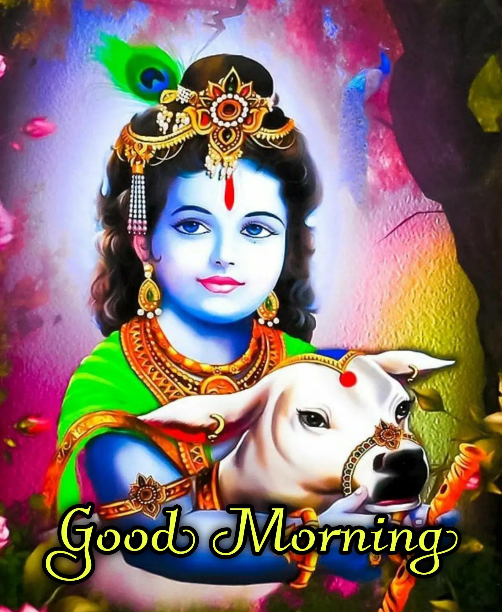 Good Morning Krishna Images for WhatsApp & Facebook