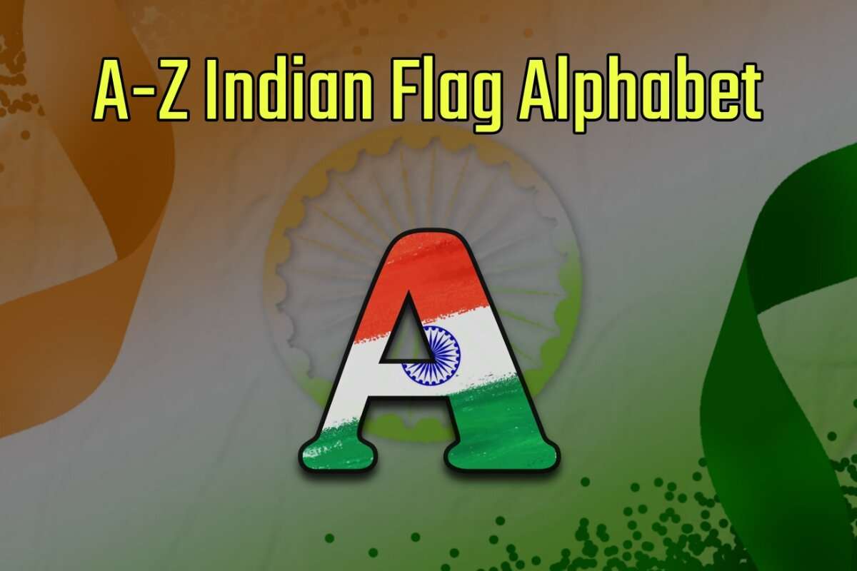 A-Z Indian Flag Alphabet Images