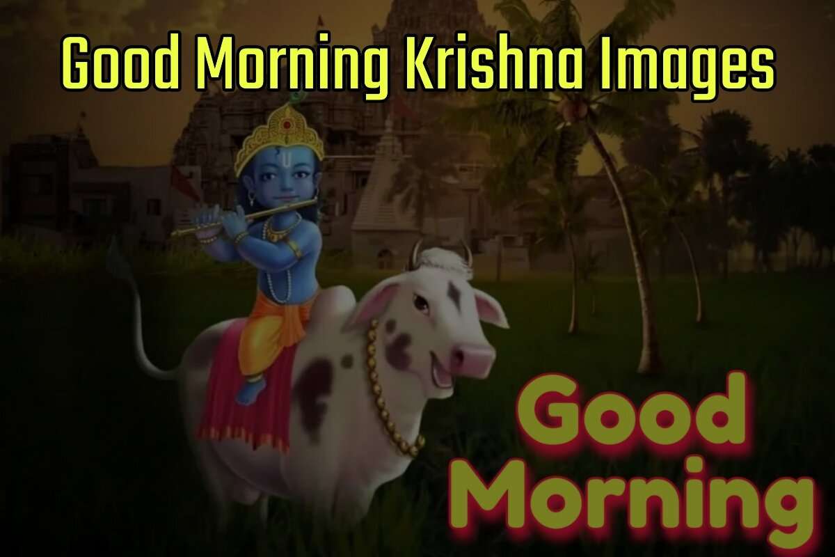 Good Morning Krishna Images for WhatsApp & Facebook