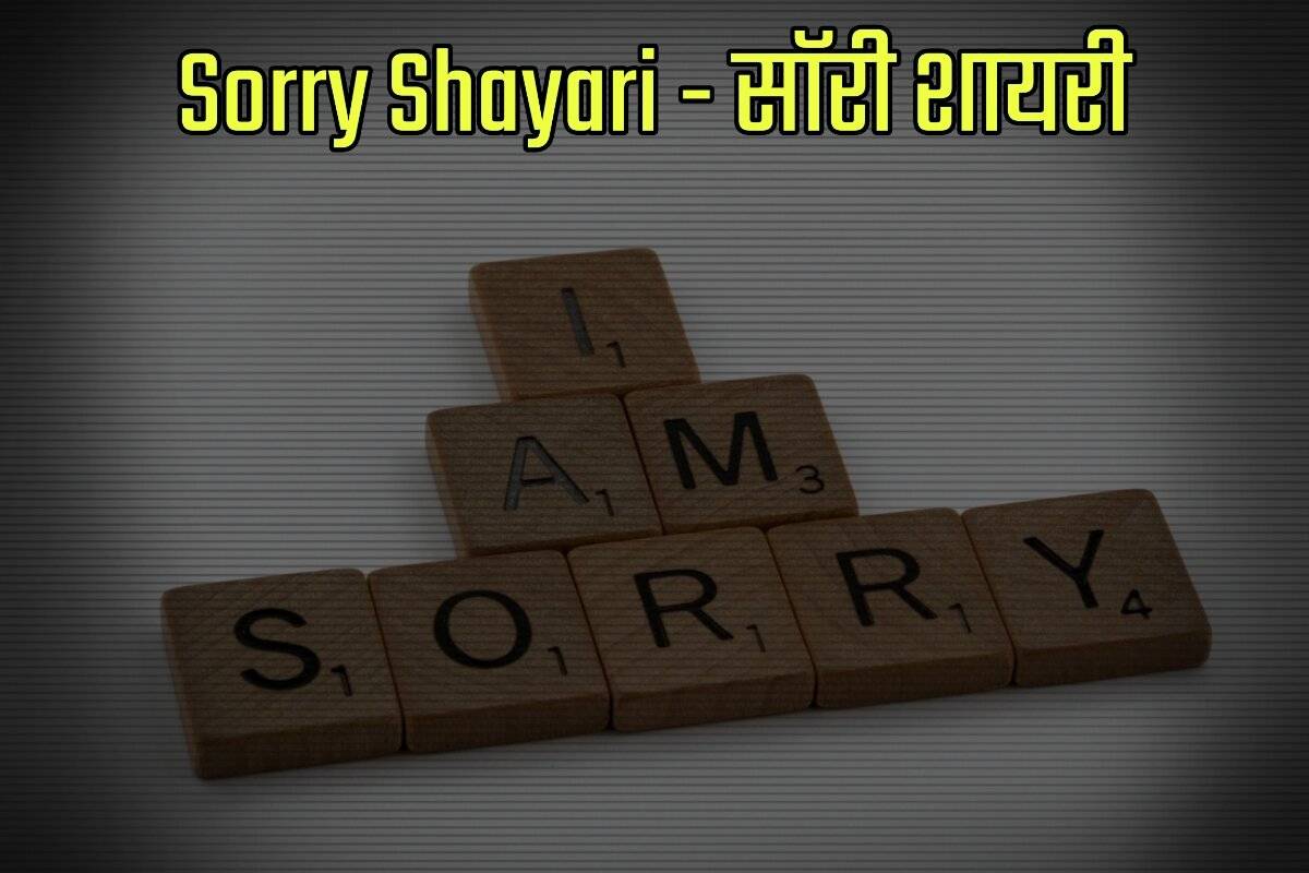 Sorry Shayari in Hindi - सॉरी शायरी इन हिंदी